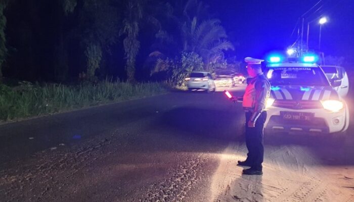Polres Simalungun Giat Blue Light Patrol
