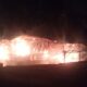 Satu unit rumah semi permanen musnah terbakar di Dusun II Tualang Gedong Desa Pematang Tengah Kec.Pematang Jaya, Kab . Langkat, Kamis (14/9) malam sekira pukul 22.00WIB. Waspada/ist