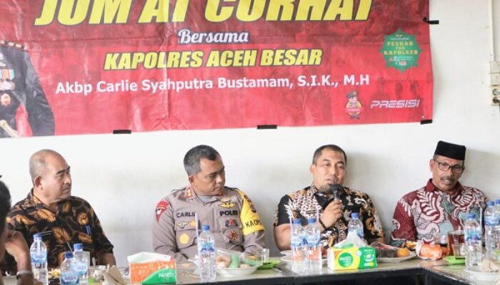 Pj Bupati Bersama Kapolres Aceh Besar Hadiri Jumat Curhat