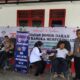PMI Palas menggelar kegiatan donor darah dalam rangka peringatan HUT ke-78 PMI, yang diikuti ASN di lingkungan Pemkab Palas dan personel Satlantas Polres Padanglawas.(Waspada/Idaham Butar Butar/B)