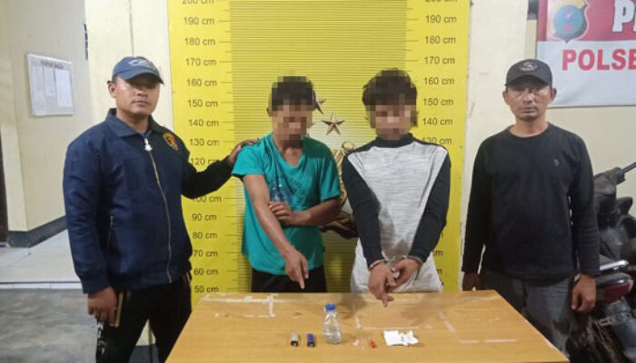 Polsek Barteng Tangkap Dua Tersangka Saat Konsumsi Sabu-sabu