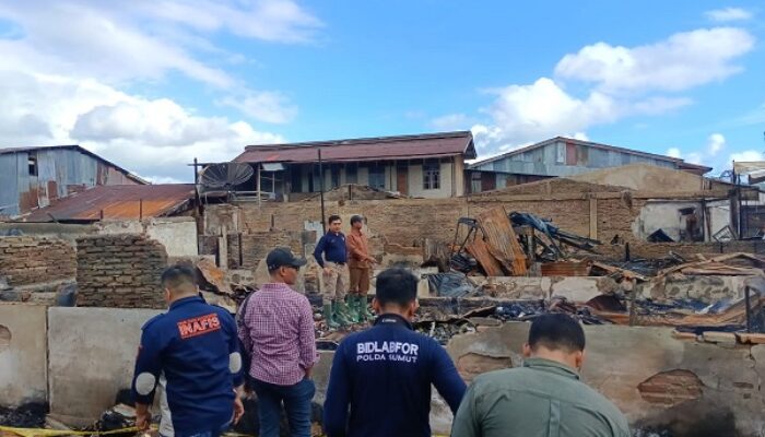 Tim Labfor Polda Sumut Bantu Penyelidikan Kebakaran Sinabang