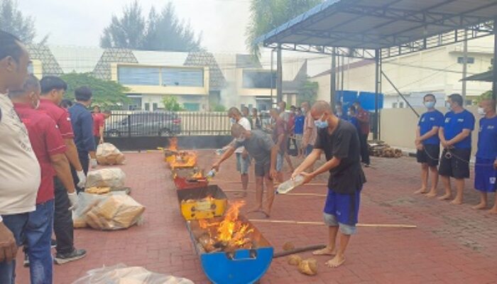 BNNP Sumut Musnahkan 10 Kg Sabu, 140 Kg Ganja Dan 141 Butir Ekstasi