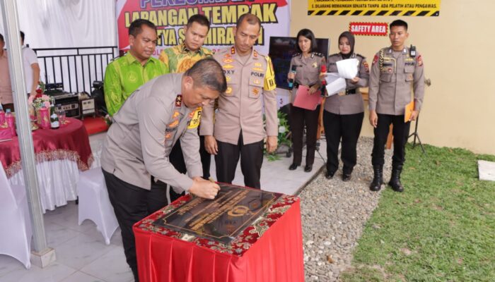 Kapoldasu Resmikan Lapangan Tembak Tanya Sudhirajati
