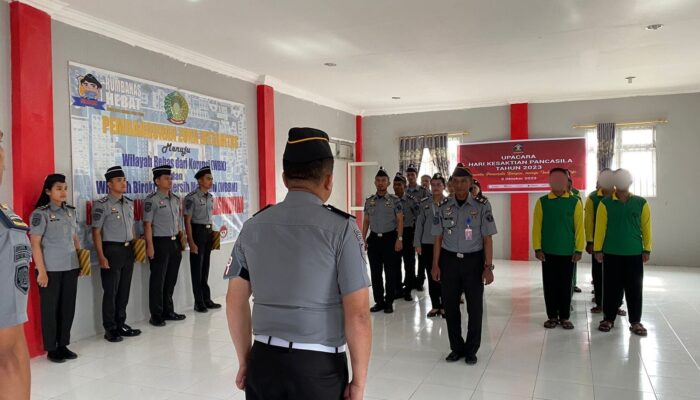 Rutan Kelas IIB Humbahas Upacara Kesaktian Pancasila