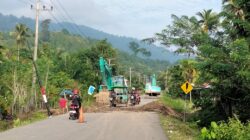 Jalan Provinsi Yang Amblas Di Simeulue Akibat Banjir Kembali Normal