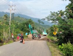 Jalan Provinsi Yang Amblas Di Simeulue Akibat Banjir Kembali Normal