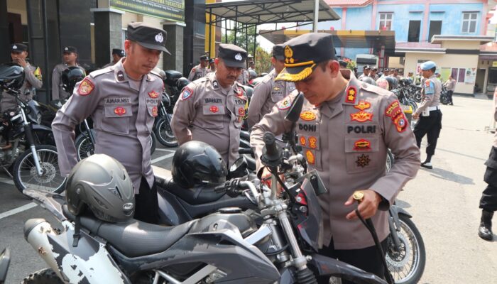 Kapolres Agara Cek Kendaraan Dinas Bhabinkamtibmas