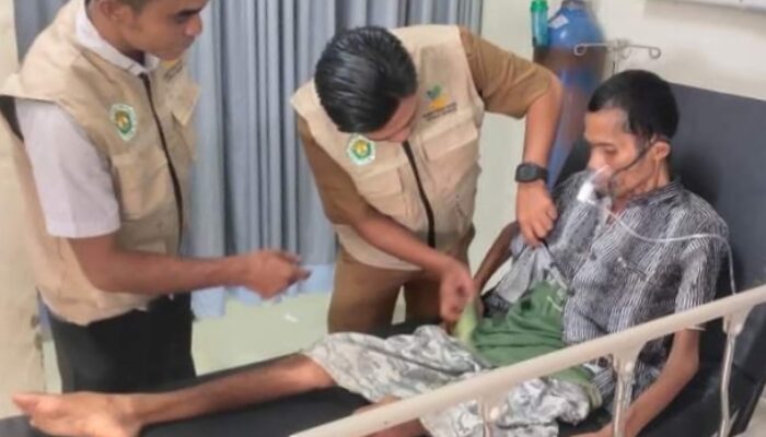 Dinsos Palas Bantu Ayah Lima Anak Penderita Penyakit Usus Keluar