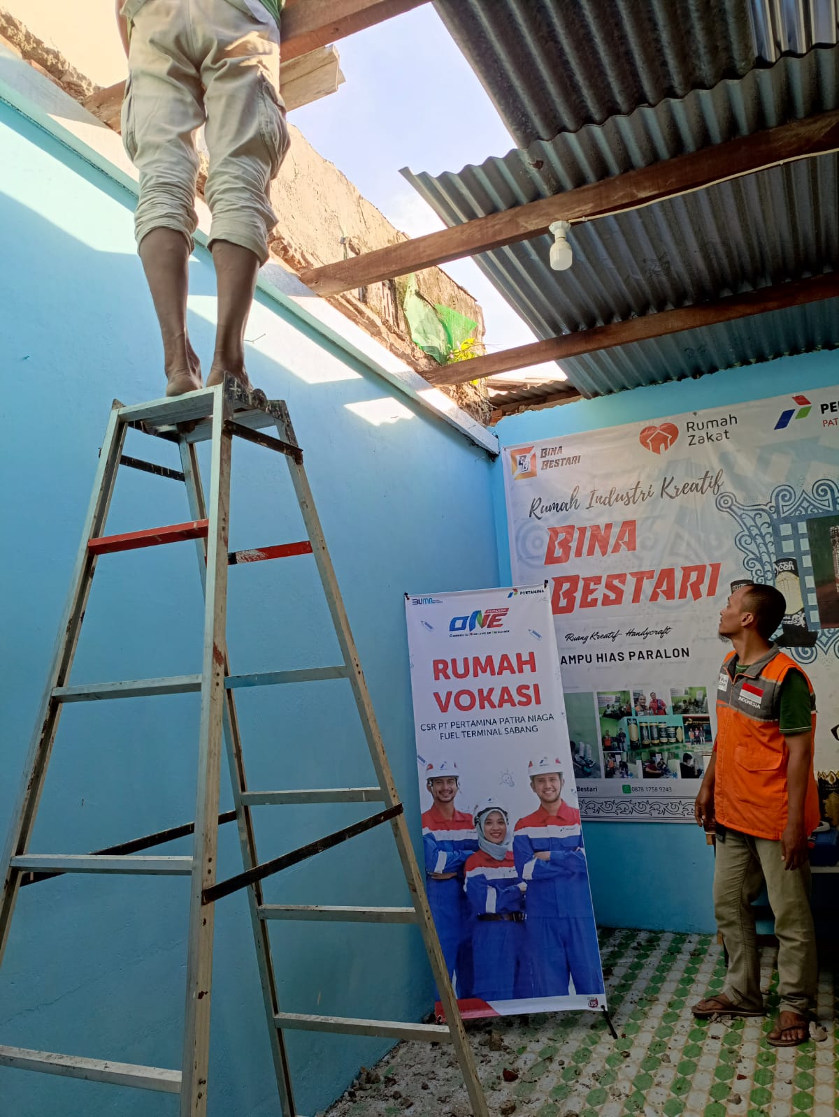 Pertamina FT Sabang Dan Rumah Zakat Bantu Rumah Vokasi