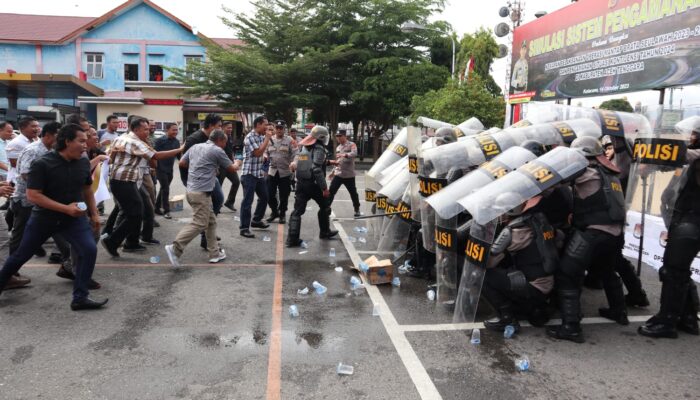 Simulasi Sispamkota Persiapan Amankan Pemilu 2024 Di Agara
