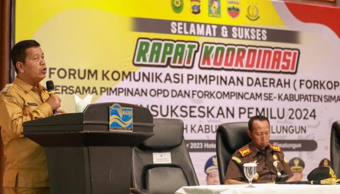 Bupati Simalungun: ASN Jangan Terlibat Parpol Dan Harus Netral