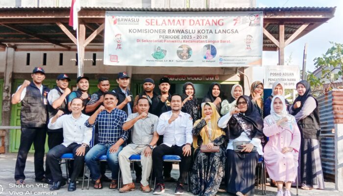 Komisioner Panwaslih Langsa Sambangi Panwaslucam Langsa Barat