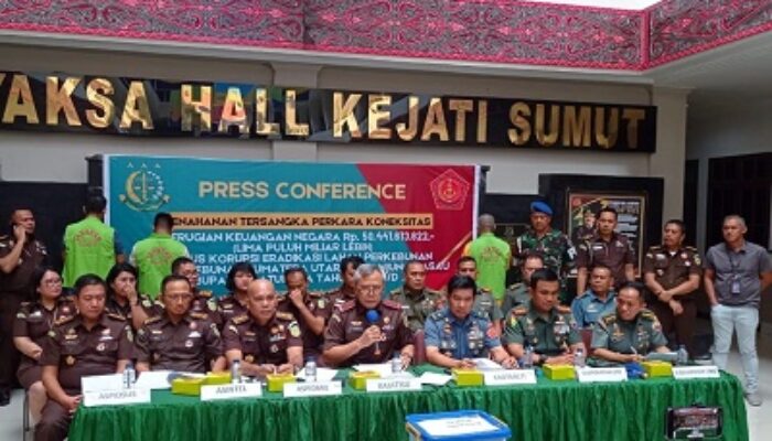 Kejatisu Tahan 3 Tersangka Dugaan Korupsi Eradikasi Lahan PT PSU