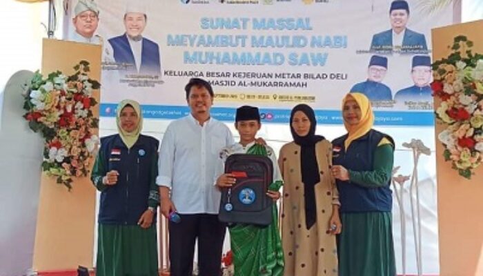 Prof.Ridha Dharmajaya Dan Kejeruan Metar Bilad Deli Kolaborasi Gelar Khitanan Massal