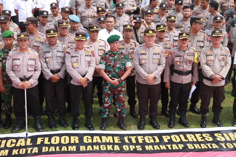 Tactical Floor Game Polres Simalungun Matangkan Kesiapan Pengamanan Pemilu