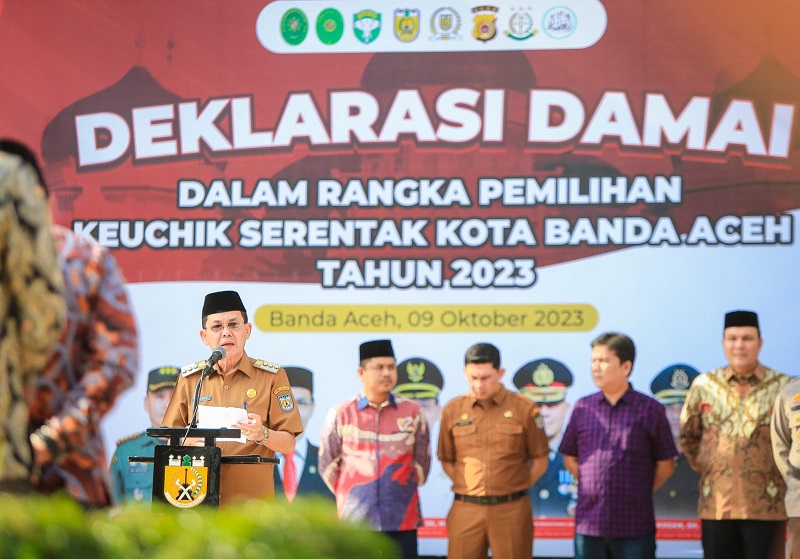 Banda Aceh Gelar Deklarasi Damai Pilchiksung Serentak 2023 Banda Aceh Gelar Deklarasi Damai Pilchiksung Serentak 2023