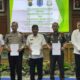 Wali Kota Binjai Amir Hamzah, Kajari Binjai Jufri Nasution, serta pihak terkait lainnya foto bersama usai pelaksanaan penandatanganan perjanjian kerja sama. (Waspada/ist)
