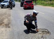 Jalan Negara Di Aceh Timur Bertabur Lubang