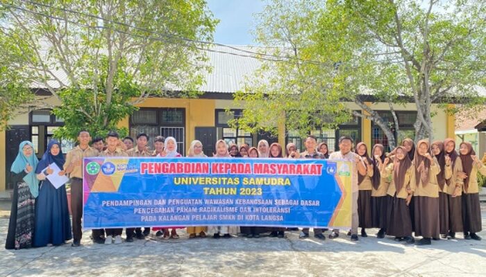 Dosen Unsam Beri Penguatan Wasbang Ke Pelajar SMKN Di Langsa