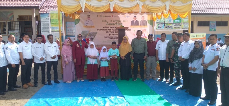 Pj Bupati Launching Edukasi Pangan Bergizi Di SDN Cot Mee