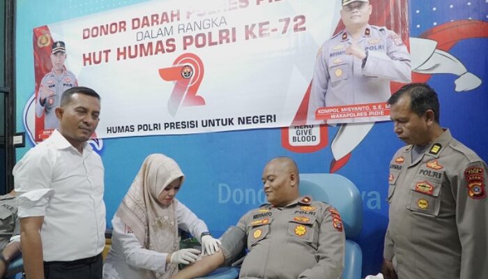 Polres Pidie Gelar Donor Darah