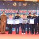 Kegiatan apel bhakti HUT XIV TKSK di lapangan bola kaki Mawar FC, Desa Suaq Bakong, Kecamatan Kluet Selatan. Senin (9/10).Waspada/Syafrizal
