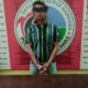 Tersangka AHH, warga Desa Aer Bale Kecamatan Sosa, diduga pengedar sabu 35,40 gram.(Waspada/Ist)