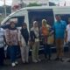 Dinas Sosial Padanglawas bersama Tim Kemensos RI membantu pengobatan bayi berusia 10 bulan yang mengalami perut bengkak. (Waspada/Idaham Butar Butar/B)