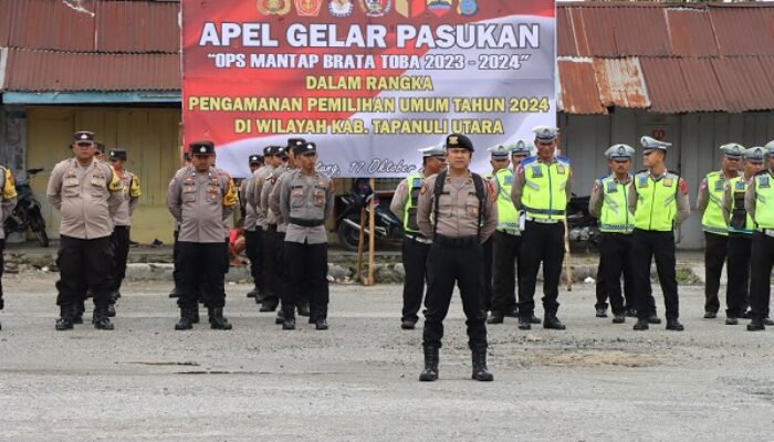 Polres Taput Apel Gelar Pasukan Operasi Mantap Brata Toba