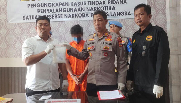 Sat Narkoba Polres Langsa Ringkus Bandar Sabu Saat Transaksi