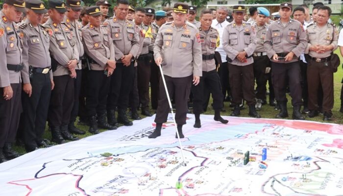 Tactical Floor Game Polres Simalungun Matangkan Kesiapan Pengamanan Pemilu