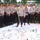 Kapolres Simalungun AKBP Ronald FC Sitepu saat memimpin kegiatan TFG yang diikuti Wakapolres Kompol Efianto, para Kapolsek dan perwira lainnya dari Polres Simalungun.(Waspada/ist).