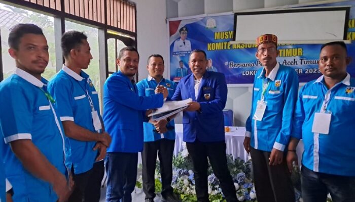 Bendum BKPRMI Jabat Ketua KNPI Aceh Timur