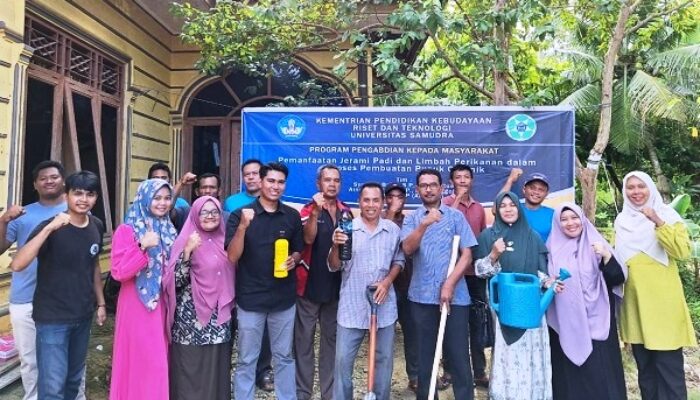 Dosen Unsam Berikan Pelatihan Pembuatan Pupuk Organik Limbah Jerami Dan Ikan