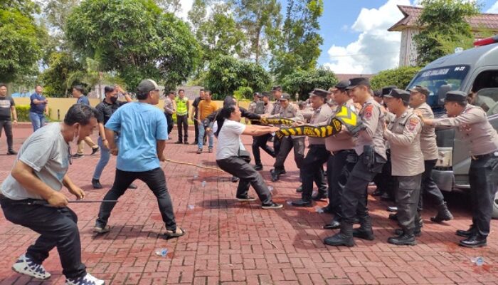 Polres Simalungun Gelar Pelatihan Dalmas Jelang Pemilu 2024