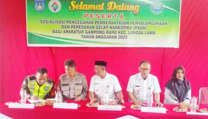Pemerintah Gampong Baro Langsa Gelar Sosialisasi P4GN Dan Test Urine
