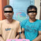 Kedua tersangka kepemilikan sabu diamankan di Mapolres Agara. Waspada/Ist