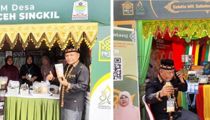 Ketua MAA Kunjungi Stand Bumdes Dan Cabdin Aceh Singkil
