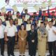 Wali Kota Susanti Dewayani (tujuh kiri) pose bersama saat penyerahan SK pelantikan dan pengambilan sumpah/janji PNS serta pelantikan dan pengambilan sumpah/janji pejabat fungsional di lingkungan Pemko Pematangsiantar 2023 di ruang serbaguna Pemko, Jl. Merdeka, Rabu (1/11).(Waspada-Ist)