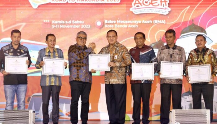 Pemerintah Aceh Terima Tiga Penghargaan Dari KPK RI