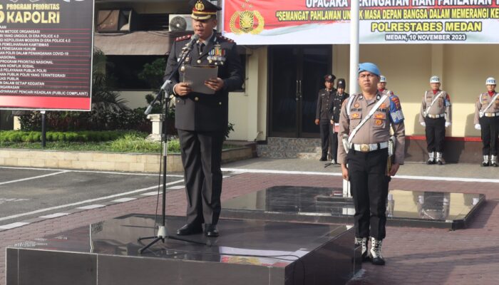 Waka Polrestabes Medan Pimpin Upacara Hari Pahlawan 10 November 2023