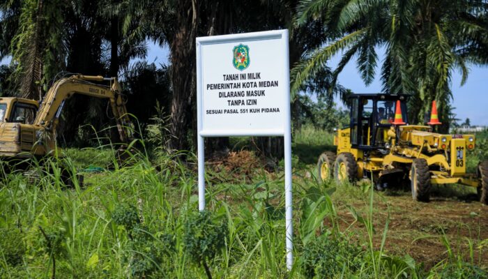 Tim Gabungan Lakukan Penjagaan Dan Pembersihan Lahan Aset Pemko Medan Pasca Penertiban