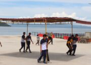 Jelang Aquabike Jetski World Championship, Polres Toba Gotong Royong Bersihkan Venue