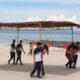 Jelang Aquabike Jetski World Championship, Polres Toba Gotong Royong Bersihkan Venue