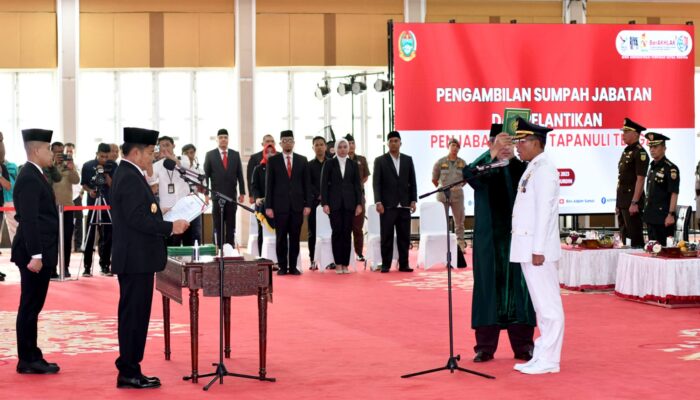 Sugeng Riyanta Dilantik Jadi Pj. Bupati Tapteng