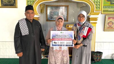 Majelis Taklim Perwiritan Al Falah Donasi Untuk Palestina Lewat DD Waspada