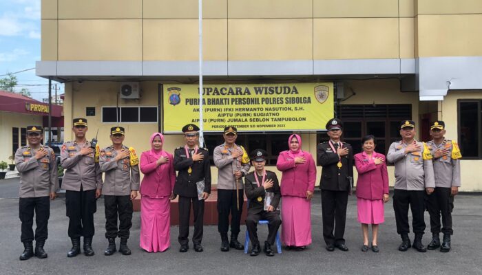 Polres Sibolga Lepas 3 Personel Purna Bhakti