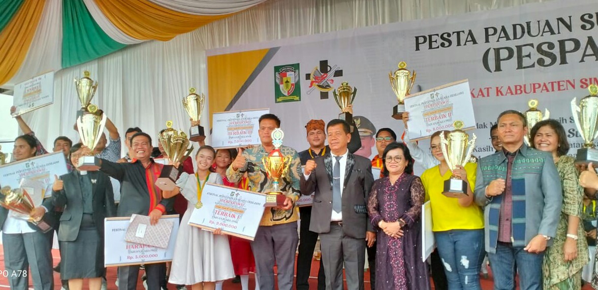 Raya Juara Umum Pesparawi Tingkat Kabupaten Simalungun 2023
