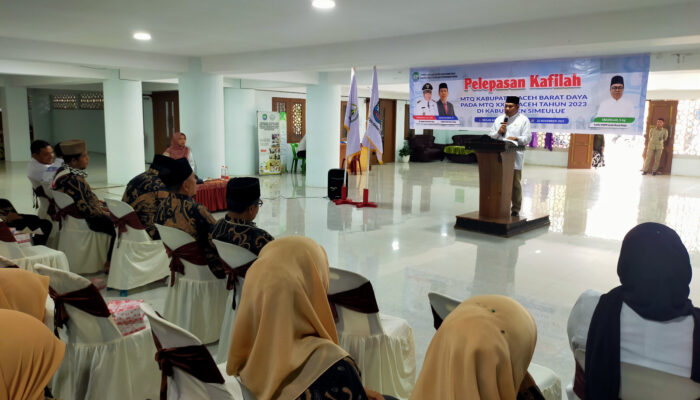 Pj Bupati Darmansah Lepas Kafilah MTQ Abdya